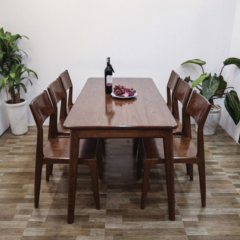 Bộ bàn ăn 6 ghế gỗ sồi đẹp giá rẻ