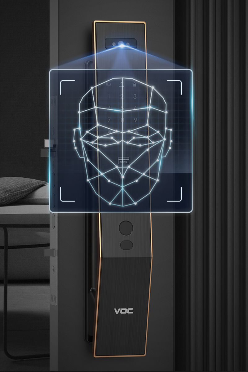 Khóa VOC T11 Face mở bằng công nghệ nhận dạng khuôn mặt SenseTime 3D